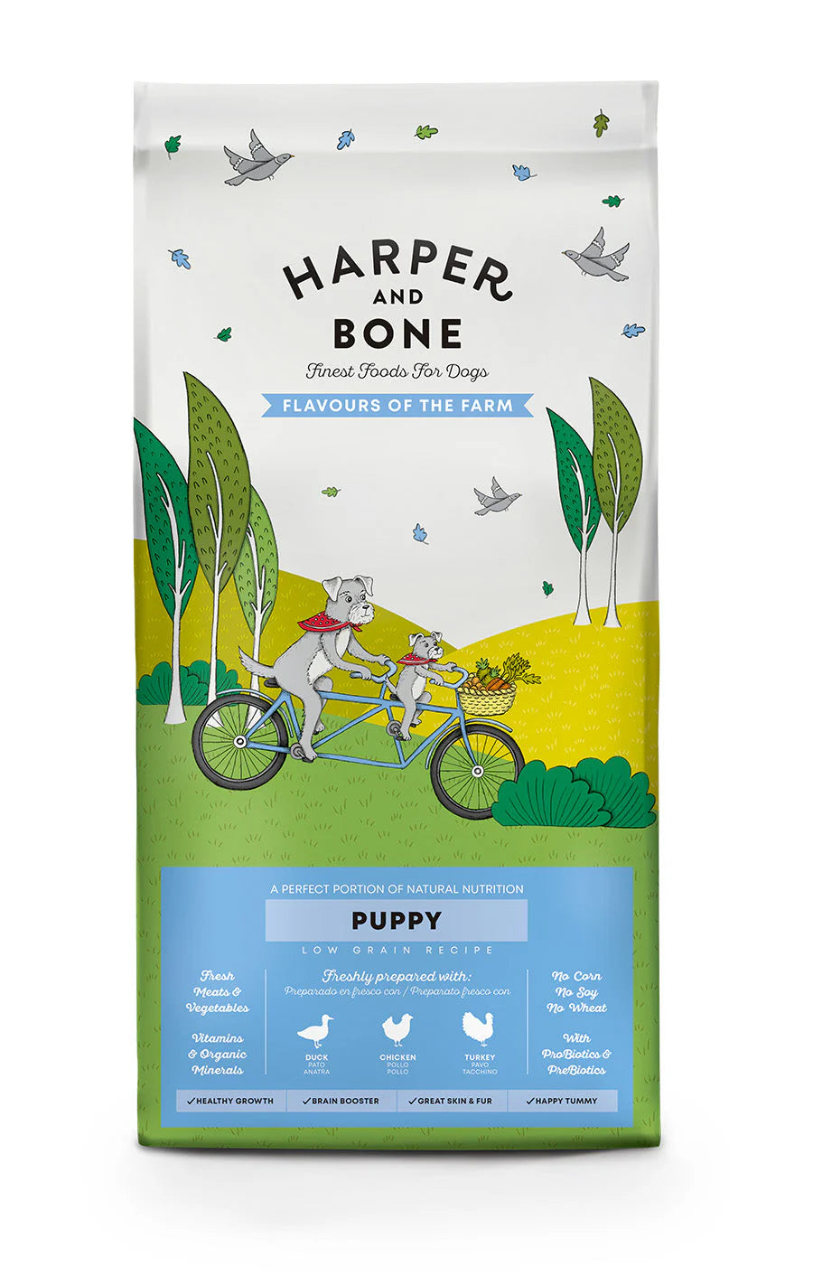 Harper and bone dog flavours of the farm puppy