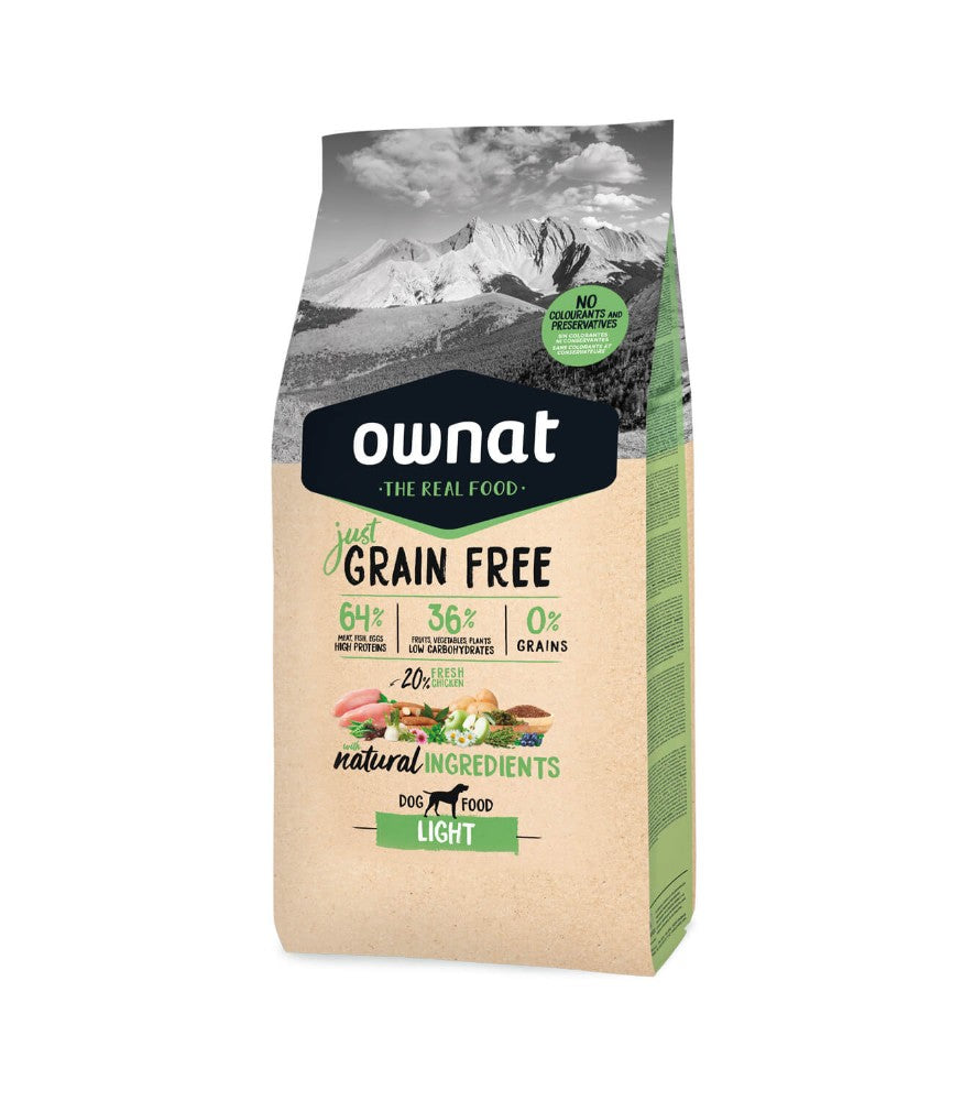 OWNAT GRAIN FREE JUST ADULT LIGHT 3KG