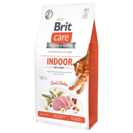 Brit Care Grain-Free Indoor Anti-stress Crocchette per gatto  7 kg
