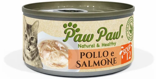 Paw paw cat pollo e salmone 80 gr